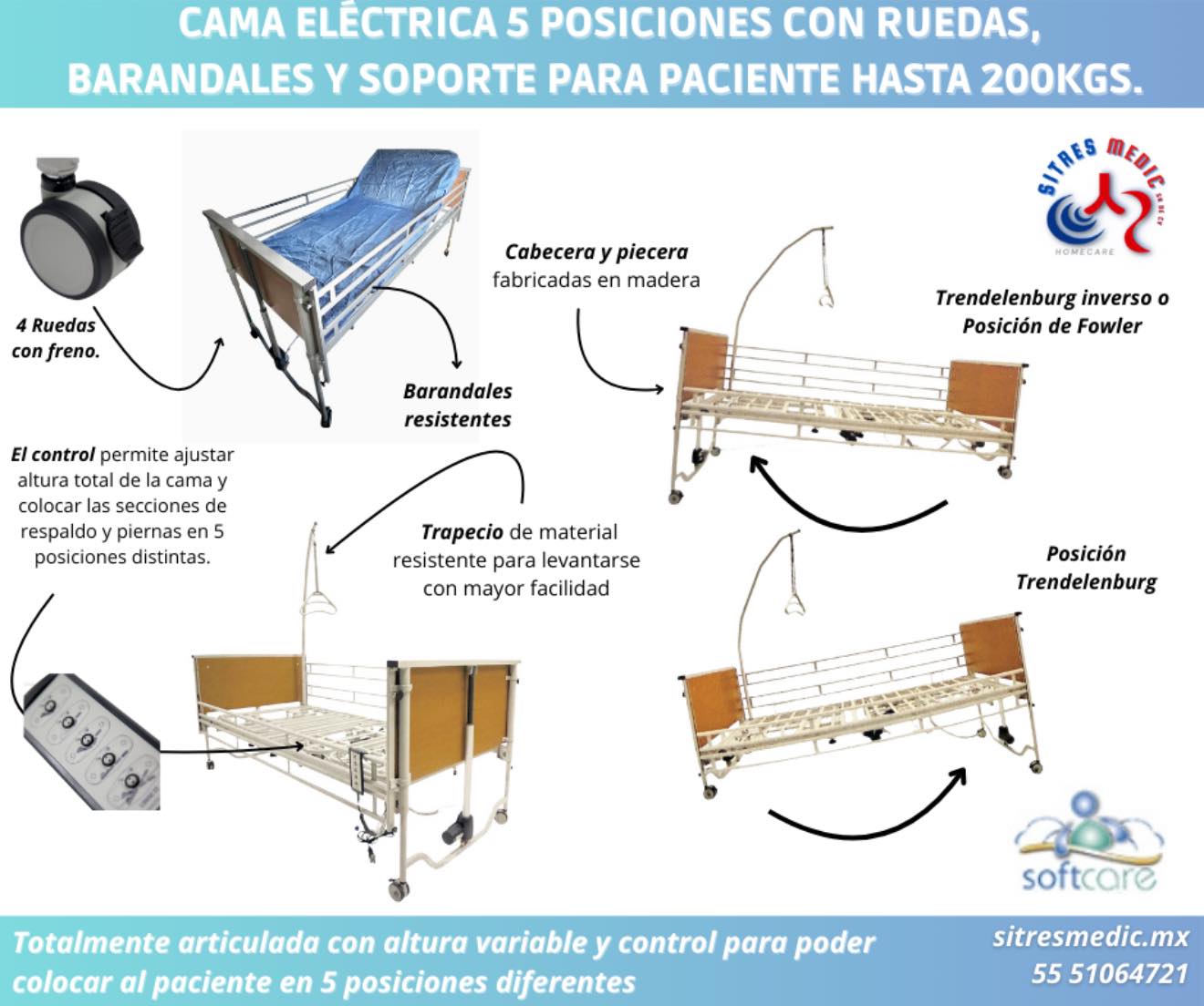Renta de cama eléctrica para pacientes en casa