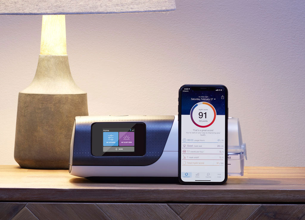Cpap Autoset S11 Para Apnea De Sueño, mascarilla y tubo térmico.